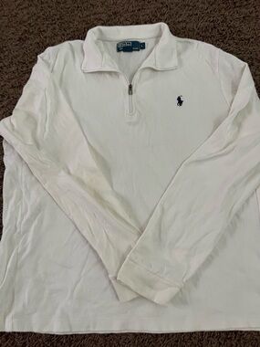 Mens Polo By Ralph Lauren White Long Sleeve Sweatshirt Size Large